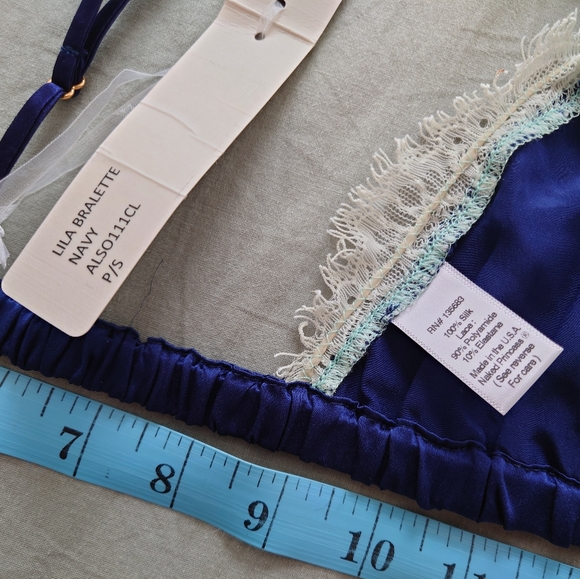 NWT Naked Princess Lila 100% Genuine silk bralette Sz P - Picture 6 of 8